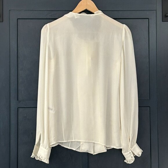PAIGE Cream Ruffle Blouse - Picture 2 of 4